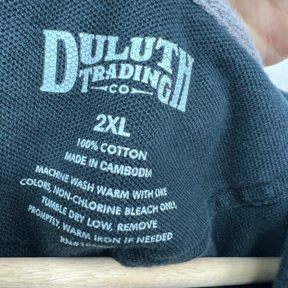 Duluth Trading Co 2XL Men's Black Polo Shirt Tee Short Sleeve Collared Cotton - Picture 7 of 7